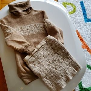 Valentino V Studio Wool Sweater and Skirt Set